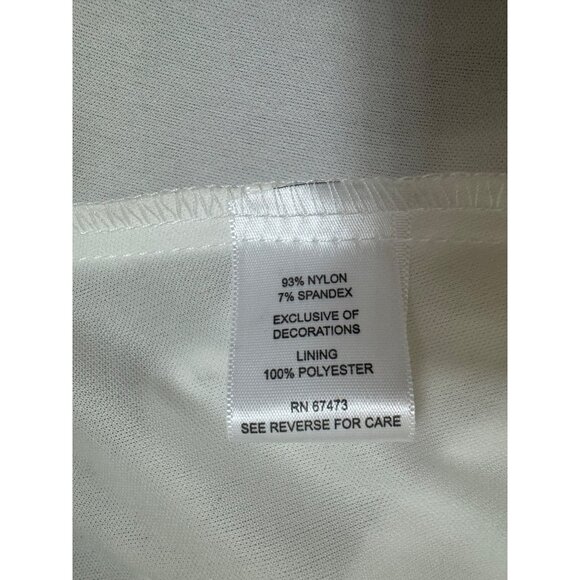 Just Taylor White Lace Handkerchief Hem Midi Dress Size 12 Wedding Bride Mother‎ - Picture 5 of 7